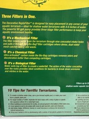 Tetrafauna ReptoFilter for Newts Frogs, Turtles up to 55 gallons Aquarium Filter