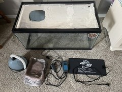 Reptile Tank, Heating Pad, Water Dish, Humidifier/fogger, Humidistat, And More
