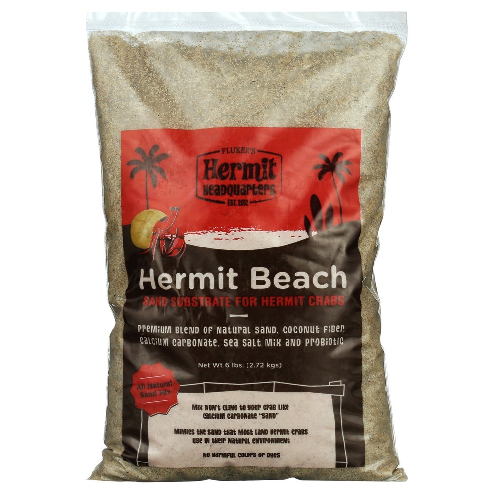 All- Natural Beach Sand Substrate Hermit Crabs W/ Coconut Fibers & Sea Salt 6