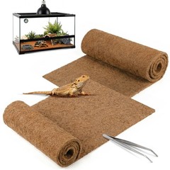 Reptile Carpet 30″x12″ 2 PCS Coconut Fiber Mat for 20 Gallon Reptile Tank,Tor…