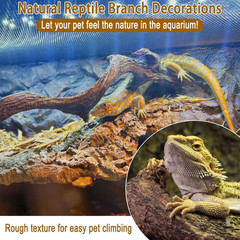 Reptile Decor 8PCS Natural Forest Branch Terrarium Habitat Decoration Lizard Cli