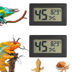 Reptile Thermometer and Humidity Gauge Digtal Terrarium Thermometer Circular Bea