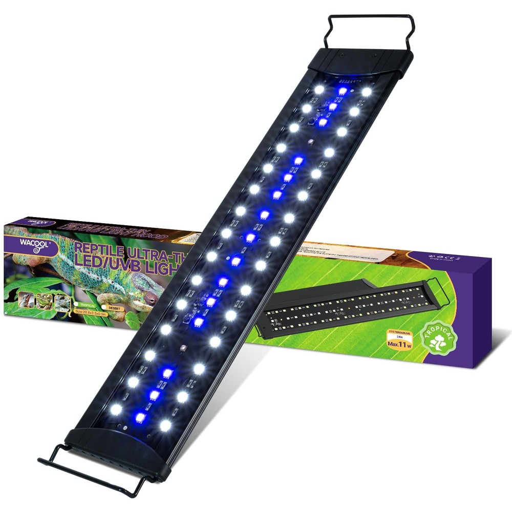 Dimming LED UVB Reptile Light, 24“ LED Reptile Light Bar with Brightness Adju…