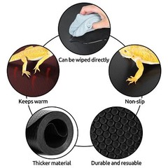 Reptile Substrate Mat Terrarium Carpet 118″ x 23.6″ Non-Adhesive Reptile Terr…