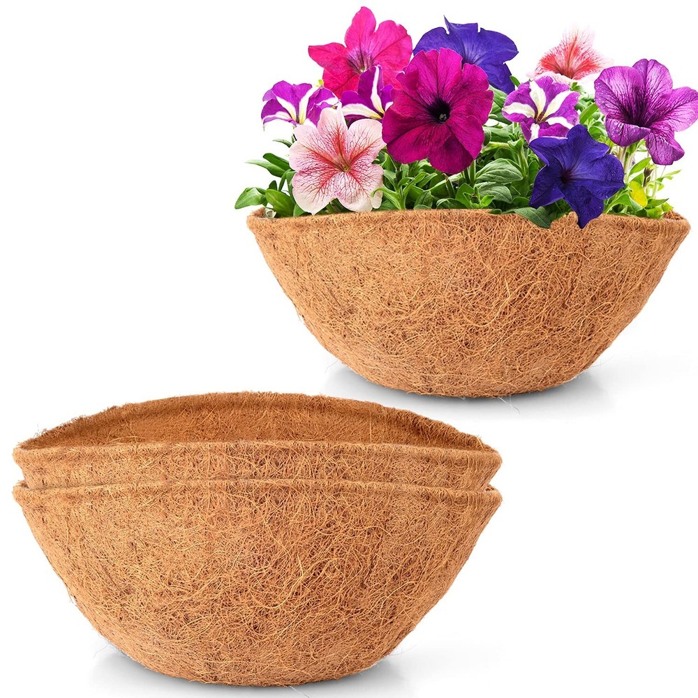 LAVEVE Coco Coir Liner Replacement for Plant Hanging Basket, 2 PCS 16 Inches …