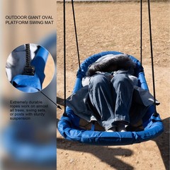 Platform Boat Swing 66 inch-Hanging Hammock Lounger Swing for Tree Backyard P…