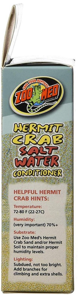 (3 Pack) Zoo Med Hermit Crab Salt Water Conditioner, 2.25-Ounce Each