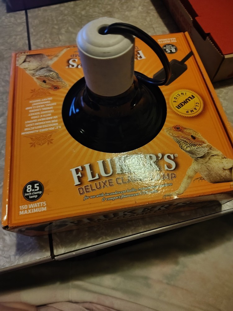 Fluker’s deluxe Repta-Clamp Lamp with Switch for Reptiles, 8.5″ inch never used
