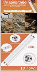 Reptile Fluorescent Lamp T8 -15W- 18″ -Desert Terrarium Lamp – UVA UVB – 2 Pack