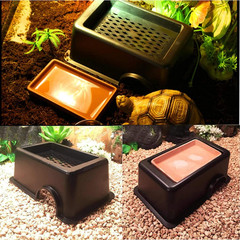 Reptile Hide Box Gecko Hideout Cave with Sink Humidifier Lizards
