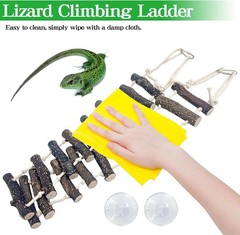 Reptile Climbing Bridge 39 in Long Bearded Dragon Wooden Ladder Terrarium