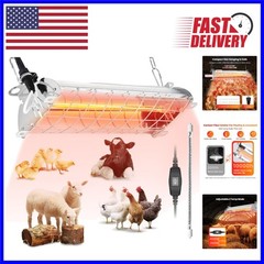 -Certified 400W Heat Lamp for Chickens – Adjustable & Safe for All Livestock