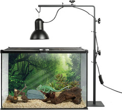 Reptile Lamp Stand Adjustable 15-31 Inch Floor Light Holder Lamp Hanging Bracket