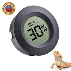 Reptile Thermometer with Hygrometer with Digital Display, Accurate Temperature,