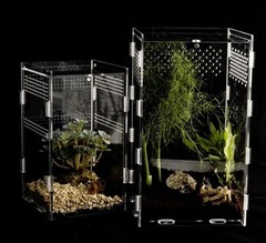 Reptile Terrarium Tank Acrylic 4.7×4.7×8 Inch Tarantula Enclosure Habitat