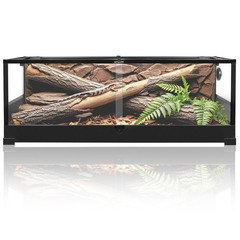 REPTI ZOO 67Gallon Reptile Large Terrarium 48″ x 18″ x 18″ Upgrade Glass Fron…