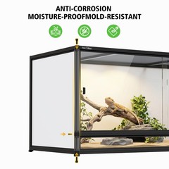 Reptile Enclosure 120 Gallon Large Terrarium Tank 4x2x2 Habitat