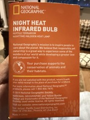 National Geographic Night Heat Infrared Bulb Reptile Terrarium 50 Watt Heat Lamp
