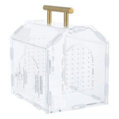 Jumping Spider Enclosure: – Acrylic Clear Ventilated Terrarium – 6.7×5.9×4.7″