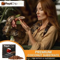 ReptiChip Organic Coconut Chip Bedding – 72 Quart Eco-Friendly Reptile Substrate
