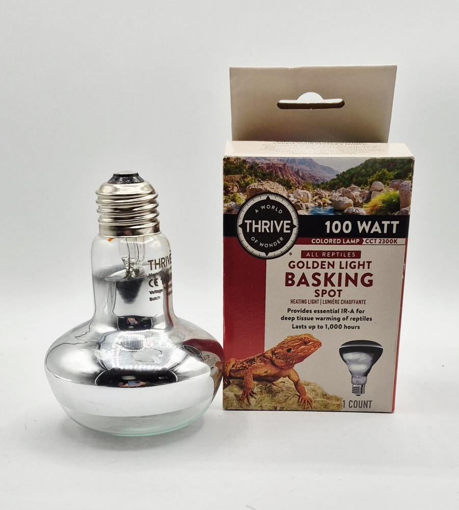 Thrive 100W Golden Light Basking Spot Heating Light 1000 Hours NOB
