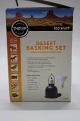 Reptile Pet Desert Basking Dome and Bulb Set Thrive A World of Wonder 100 Watt