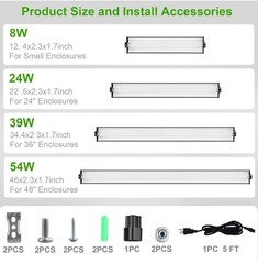T5 5.0 UVB Reptile Light HO Combo Kit, 24” UVB Light Adjustable Bri…24W