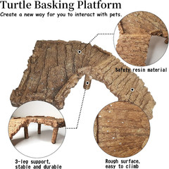 Turtle Basking Platform, Tortoise Floating Dock Reptiles Habitat Climbing Ram…