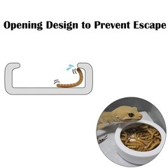 3 Pcs Reptile Food Bowl, Ceramic Water Feeder Bowl For Lizard Anoles B