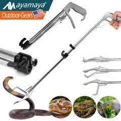 52inch Snake Tong Heavy Duty Foldable Stainless Steel Reptile Grabber Catcher