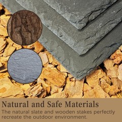 Bearded Dragon Basking Platform,8×4×2.4inch Reptile Heat Storage Slate Stone …