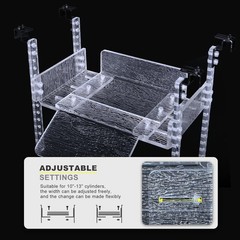 Adjustable Turtle Basking Platform, 10-13″ Wide, Slip-Resistant Ramp, Acrylic…