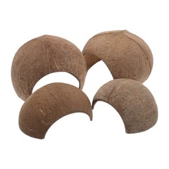 4Pcs Coconut Shell Reptile Caves Durable Hideouts for Geckos Hermit Crab Tanks