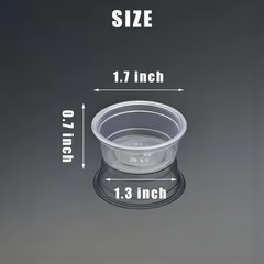 CRITTZOO 100PCS 0.5oz Crested Gecko Food Dish Cups 0.01 Ounce (Pack of 100)