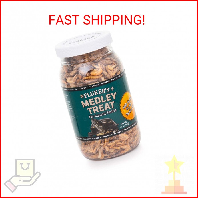 Fluker’s Aquatic Turtle Food, Vitamin, Enriched Medley Treats of Freeze, Dried R