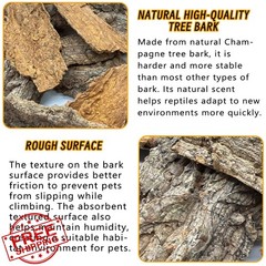 BNOSDM Reptile Cork Bark Terrarium Substrate Bedding 0.7 LB