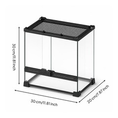 Reptile Terrarium Ventilated Terrarium with Screen Top Reinforced for Pet