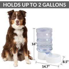 PetFusion H2O Gravity Pet Water Dispenser. Durable 2.5 Gallon Waterer Feeder….