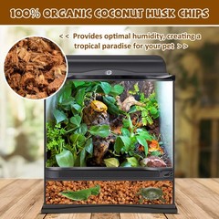 2 Pack Coconut Chip Substrate Reptile Bedding Natural Coco Husk for Snake Gecko
