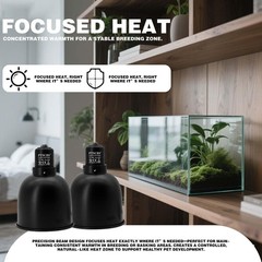 5.5-Inch Reptile Heat Lamp Fixture (2 Packs) Dual-Switch Reptile Light Fixtur…