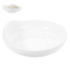 White Self Feeding Bowl For Elderly Practical Base Design