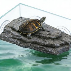 Tfwadmx Turtle Basking Platform, Turtle Dock, Resin Turtles Basking Rock with…