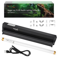 T5 UVB Reptile Light Fixture HO UVB Bulb Lighting Combo Kit, 10.0 UVB Light f…