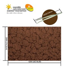 MCLANZOO 2PCS Reptile Carpet 20 Gallon, Pet Terrarium Liner, 30in*12in