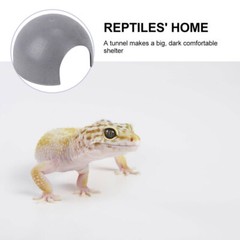 Reptile Hide Rest Cave Rubber Round Habitat Crawler Toys Pet Supplies