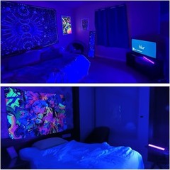Upgraded 4 Pack 40W Blacklight Bar, IP66 Waterproof LED Black Light