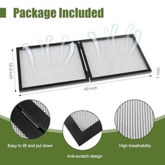 Landhoow 60-75 Gallon Reptile Terrarium Screen Cover with Hinged Door