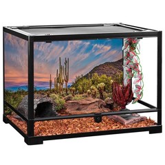 AWERT 30×12 inches Terrarium Background Blue Sky Cloud Huge Cactus Oasis Gobi…