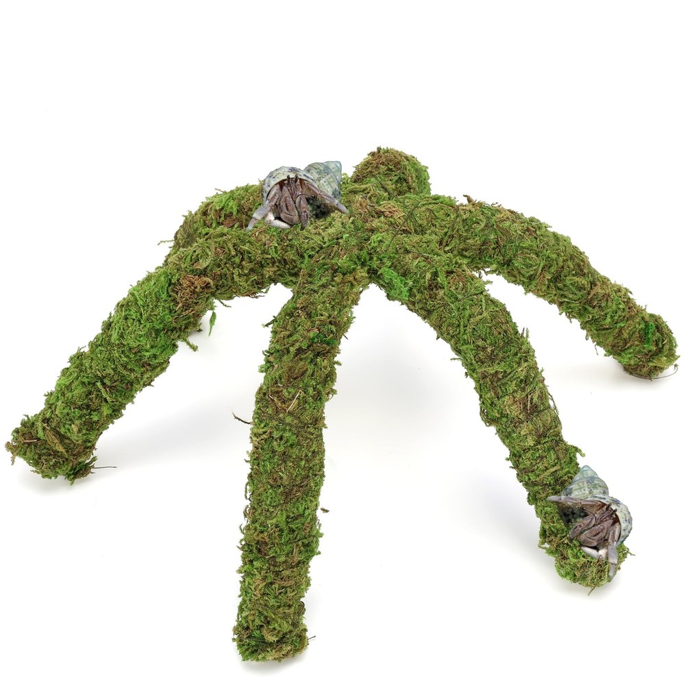 12 Inch Hermit Crab Climbing Toys for Tank, Fake Moss Hermit Crab Habitat Tank A