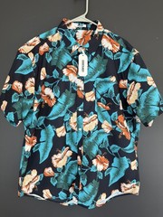 Coofandy Men’s Floral Hawaiian Short Sleeve Button Down Shirt